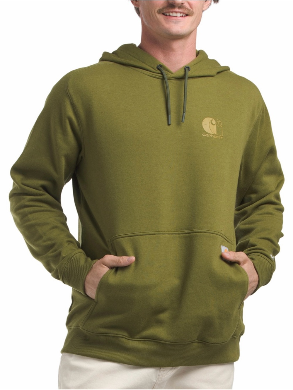 Carhartt Men’s Bronze Green Hooded‎ Sweatshirt Hoodie
